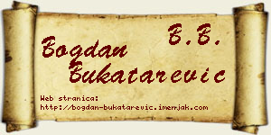 Bogdan Bukatarević vizit kartica
